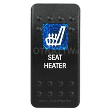 OTRATTW Carling Technologies Contura II Rocker Switch, SEAT HEATER, BLUE LENS