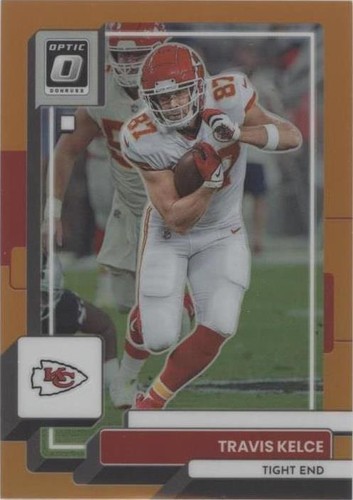 2022 Panini Donruss Optic - Travis Kelce #97 Orange Prizm /199 PSA 10