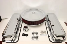 BB Chevy Chrome Engine Dress Up Kit Tall Valve Covers Washable Air Cleaner BBC