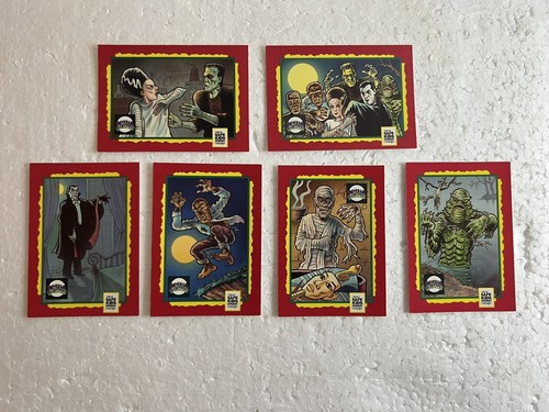 Vintage Trading Card Treats UNIVERSAL MONSTERS 6card Set Impel 1991 Halloween c1 - Foto 1 di 5