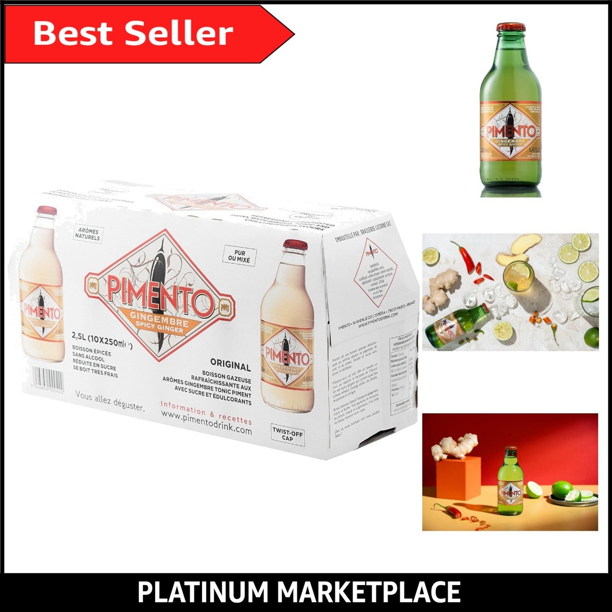 Refreshing Ginger & Chilli Beer, 250ml Bottles, Natural 