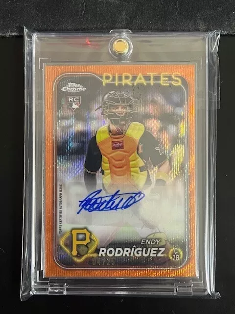 2024 Topps Chrome Update - ENDY RODRIGUEZ - Rookie Orange Wave AUTO 04/25