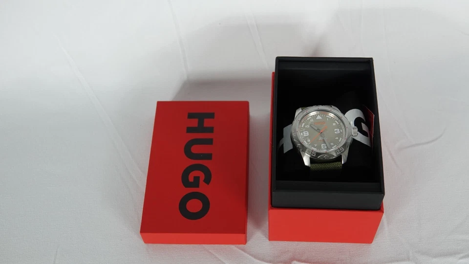 Reloj Hugo Trek Hombre Cuarzo Tejido Nylon Verde 42mm - Verde Foto 3 de 4