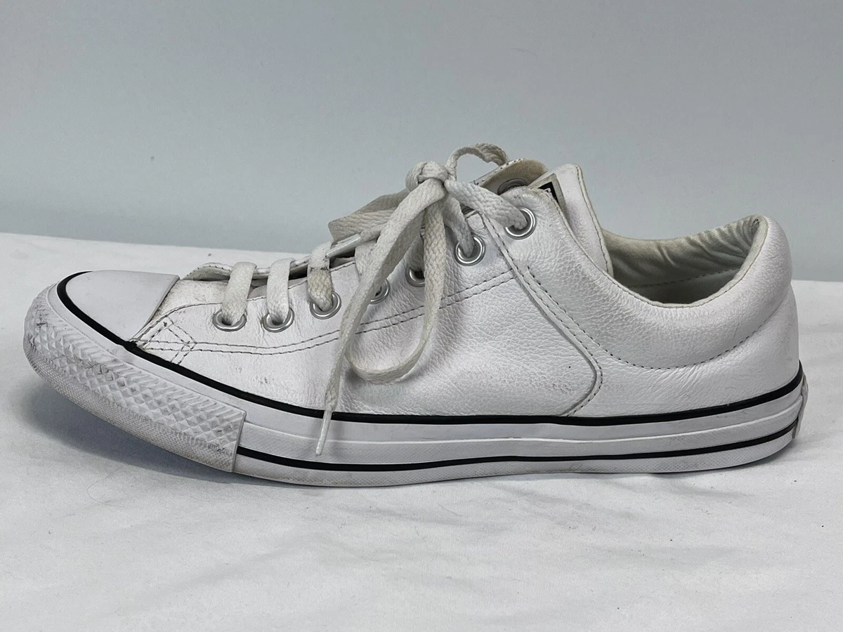Converse all star white leather clearance ebay