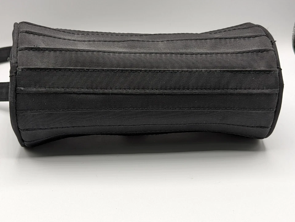 Herve Leger Paris Black Fabric Purse Bag Handbag Designer Zip Logo - Image 3 of 4