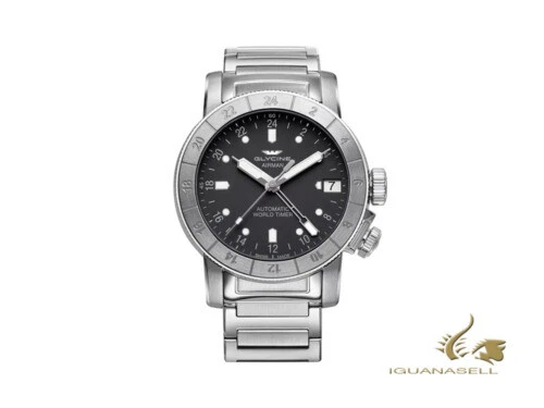 Glycine Airman Stainless Steel Band Wristwatches