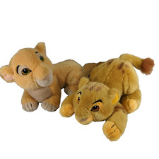 Vintage Disney World Simba  Nala Lion King Plush Stuffed Animal Lot Disneyland