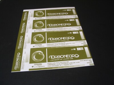 TURBONEGRO 4 TICKETS PROMOTER PROOFS NOT NUMBERED BERGARA 2003 TOUR