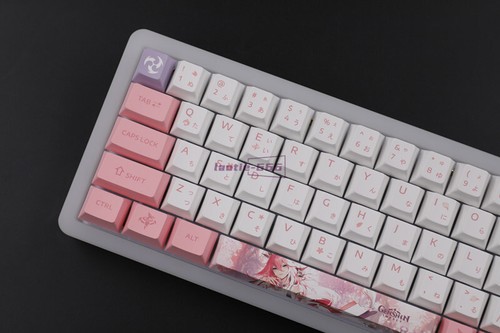 Anime Genshin Impact Yae Miko 135 Keycaps PBT Japanese For Cherry MX Keyboard - Picture 10 of 14