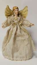 ANGELO IN CERAMICA VESTITO DI STOFFA DIAM.CM.13X24H.