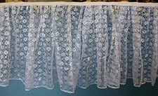 Queen size Bedskirt Dust Ruffle- Lace -3 drops: 14" 18" 21" Ecru or White Lace