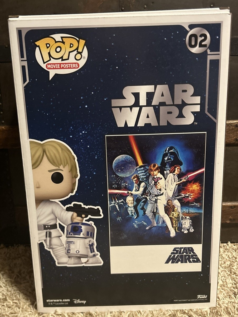 Star Wars-Luke Skywalker w/R2-D2 Movie Poster w/Case #02-FUNKO POP