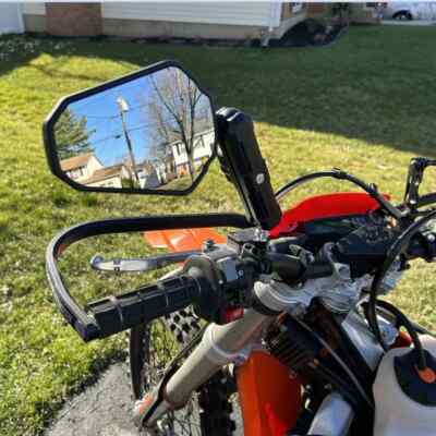 Pair Adventure Motorcycle Mirrors 7/8'' Hanlerbar Mount for Dirt Bike Dual Sport