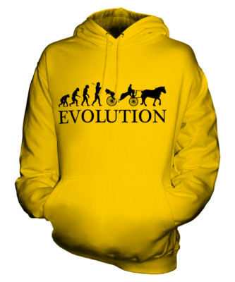 KUTSCHE EVOLUTION DES MANNES UNISEX HOODIE TOP GESCHENK PFERD TRADITIONELL