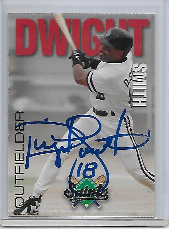 Baseball Card IP auto DWIGHT SMITH 1997 St. Paul Saints SGA-image