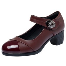 Women Mary Jane Heels Comfort Pumps Dance Shoes Ladies Latin Dress Non-slip