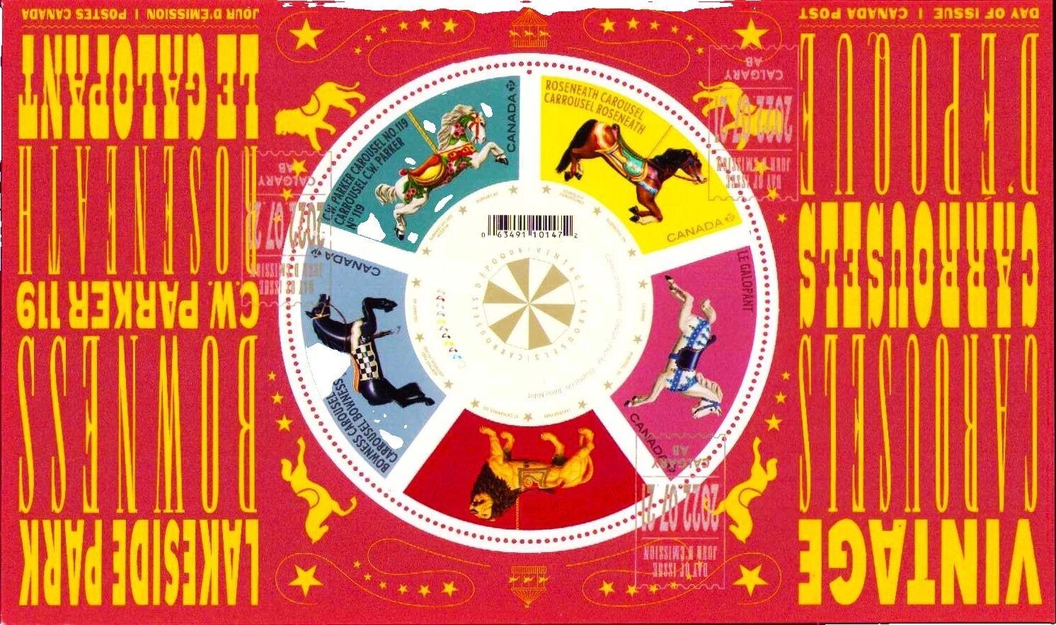 Horses First Day of Issue Canadian Stamps