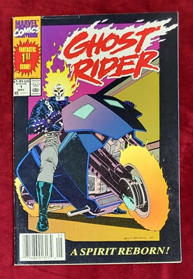 GHOST RIDER #1 MARVEL $1.95 Modern Age comic book 1990 F/VF 7.0 please read