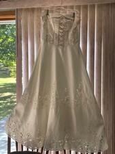 Ivory Strapless A-line Wedding Gown with Sequins, Beading  Embroidery