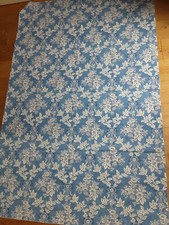 Laura Ashley Dekostoff blau/weiss Blumenkorb NEU ca. 8,60 m in 3 Bahnen