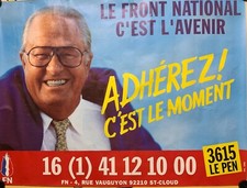 AFFICHE Politique Le PEN  Front National 060 X 080  Annèes 80