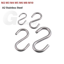 Ganchos en S de acero inoxidable A2 utensilios de cocina percha gancho colgante baño