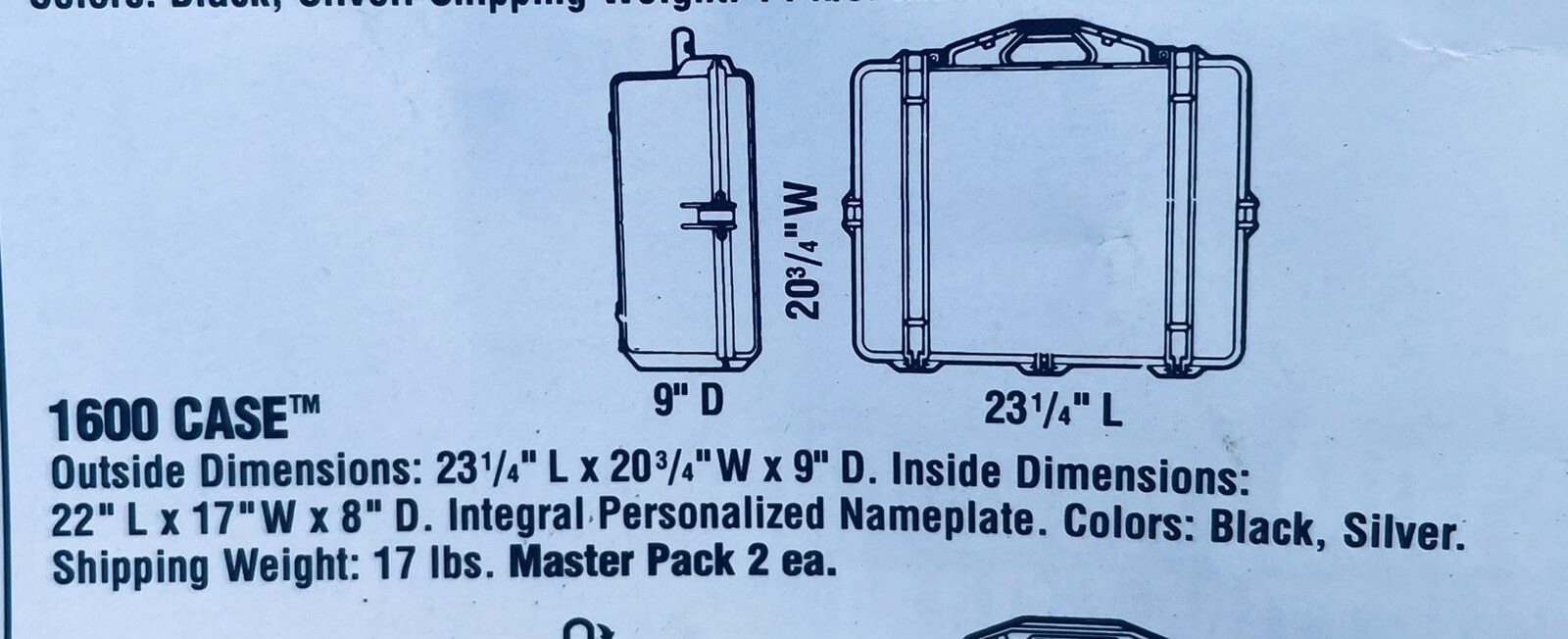 PELICAN 1600 Black WATERPROOF Hard Case 4 Latches BOLEX Camera FOAM