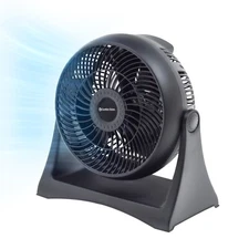 Comfort Zone Table Fan, 180-Degree Adjustable Tilt,  8 inches, 3 Speeds, Black