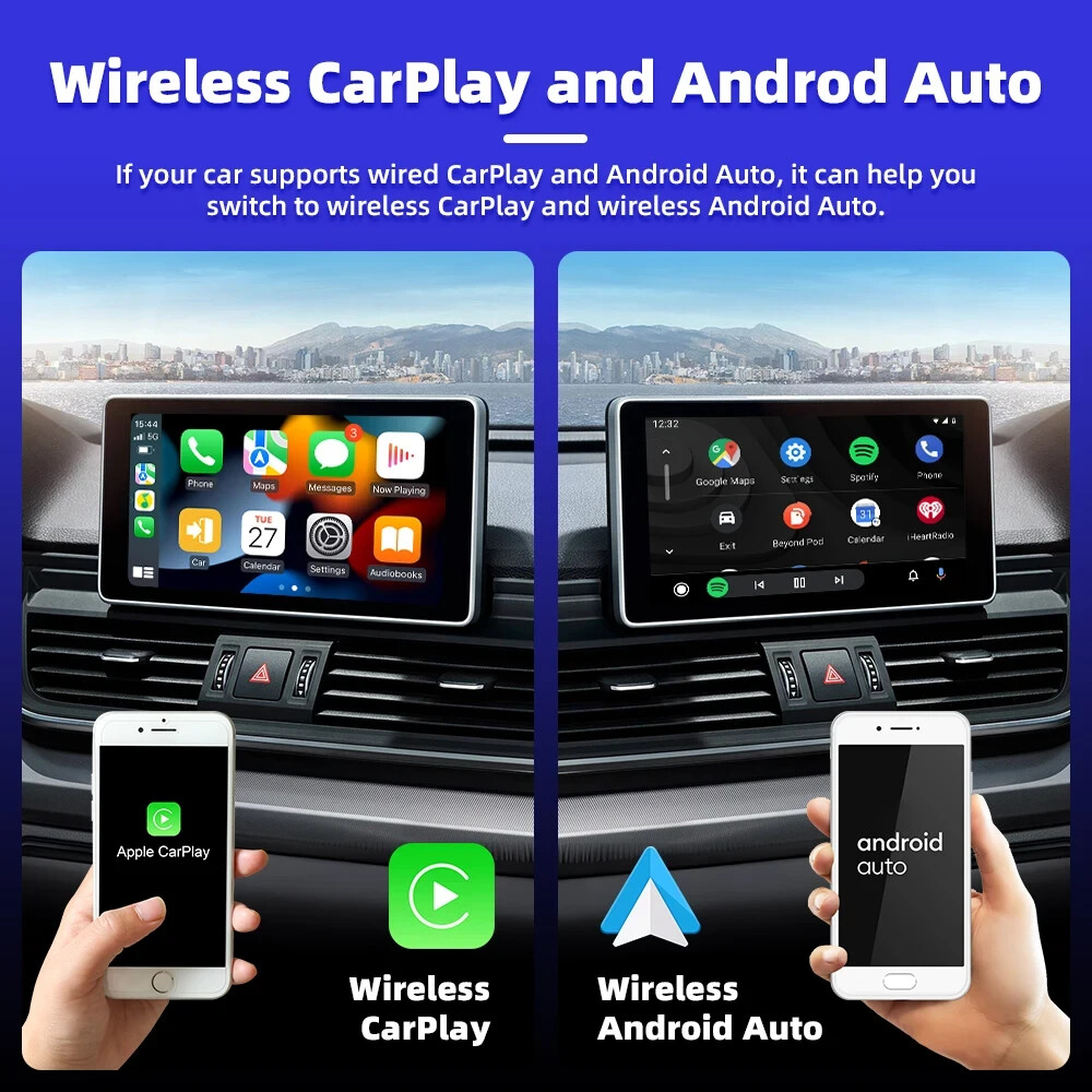 Caraibox 2 In1 Wireless CarPlay Android Auto Box Autoradio CarPlay Cablato - Miniatura 10