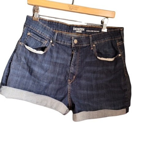jean denim shorts size 18 34w button 