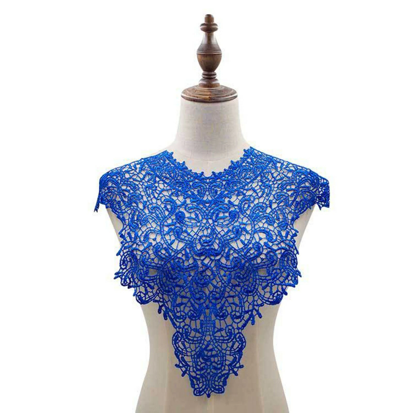 OFF WHITE Collana Guipure Pizzo Applique Fiore Fiore Matrimonio Sera Abito Danza Finitura