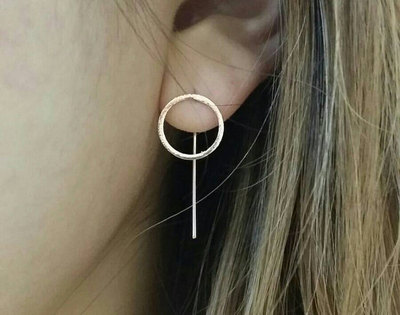 Circle Earrings simple drop earrings silver dangle earrings gold round earring