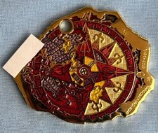 Go JayBee  OshnDoc polished gold Petrified Wood Compass Geocoin - will transfer