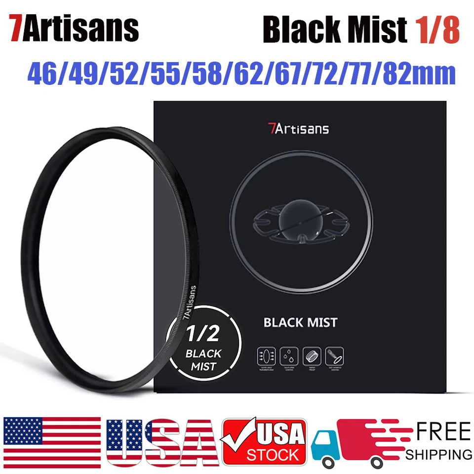 7artisans Black Mist 1/8 Soft Filter 46/49/52/55/58/62/67/72/77/82mm - Image 2 of 4
