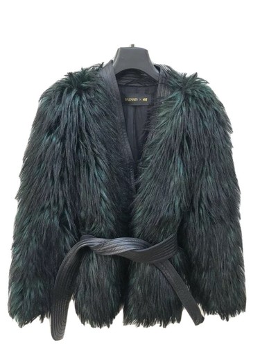 Balmain X H\u0026M Faux Fur Emeraud Jacket 