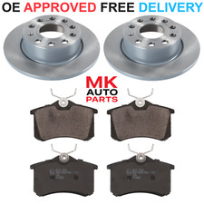 FOR AUDI A3 1.2 1.4 1.6 1.8 1.9 TDI TFSI REAR BRAKE DISCS & PADS SET 2004-2013