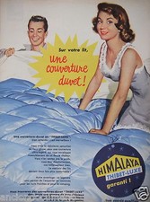 1957 ADVERTISEMENT ON YOUR BED A HIMALAYAN DOWN BLANKET - ADVERTISING