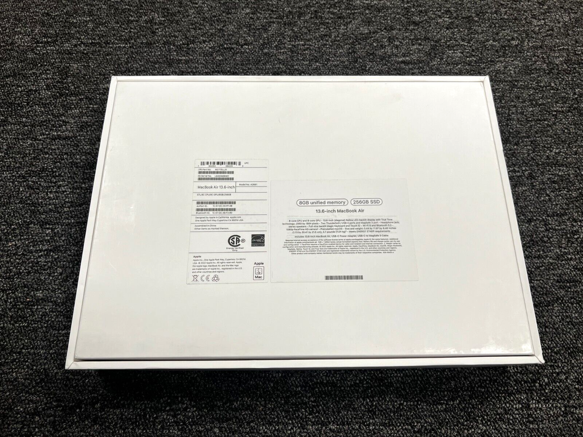 Apple Original Box for MacBook Air 13.6 inch - A2681 Apple Original Box for MacBook Air 13.6 inch - A2681