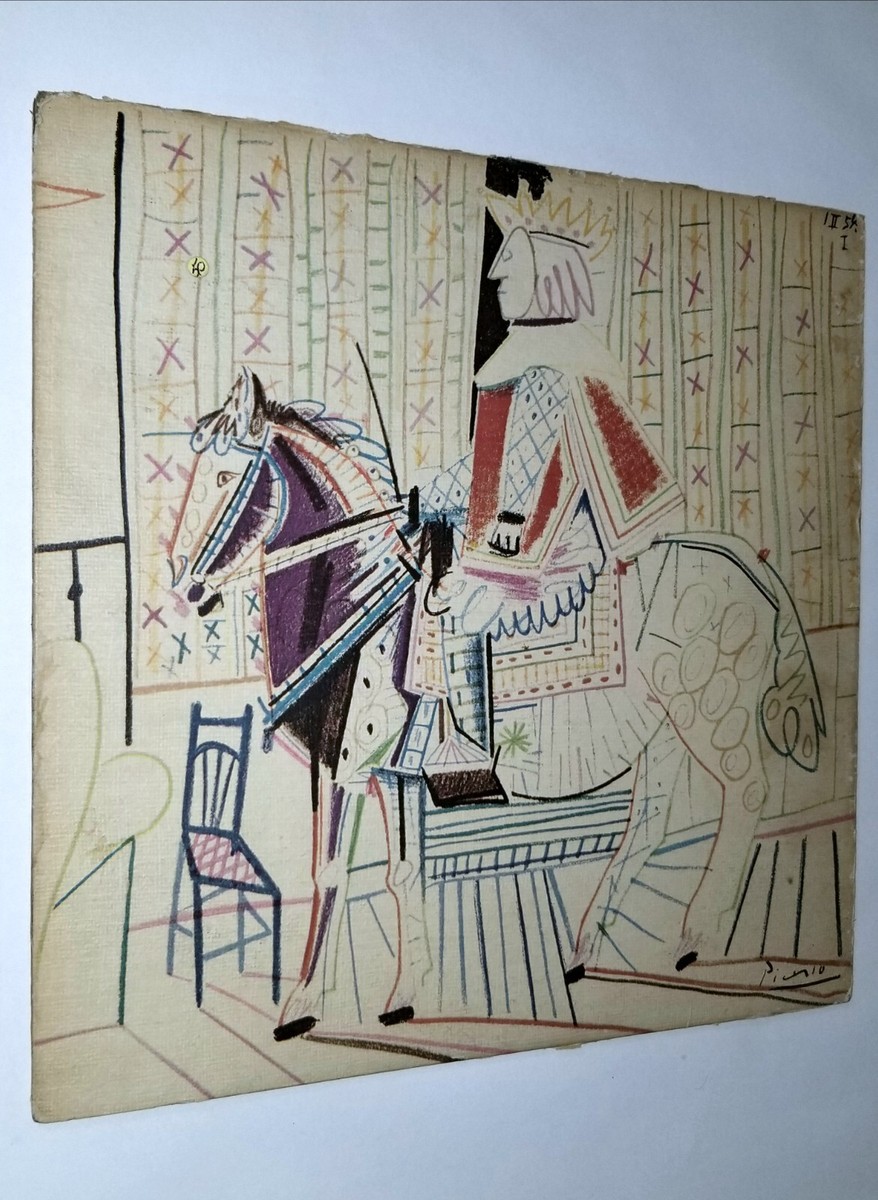 PABLO PICASSO HANDEL LP 1959 AMERICAN SOCIETY ART PRINT BELL