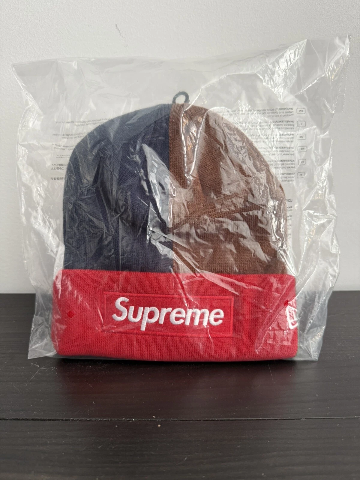 Supreme x New Era Box Logo Beanie MULTICOLORE FW24 SCELLÉ À LA MAIN PRÊT À EXPÉDIER