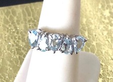 Vintage Blue Topaz Sterling Silver Ring 