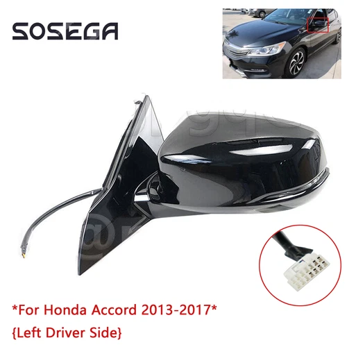 Left Driver Side For Honda Accord 2013-2017 Sedan Mirror Heated With Turn Signal