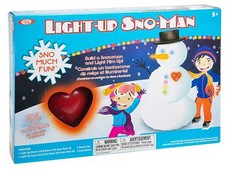 Ideal Sno Toys Light Up Sno-Man - Build Your Own Snowman - Auto Shut Off - Yard