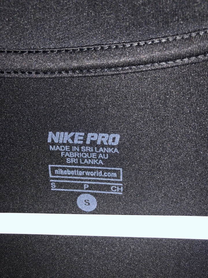 Nike Pro Dri Fit Mujer Negro Amarillo Neón Cremallera Pullover Malla Talla S Foto 3 de 4