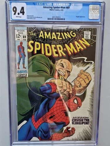 AMAZING SPIDER-MAN #69 CGC 9.4 FEBRUARY 1969 KINGPIN JOHN ROMITA MARVEL COMICS