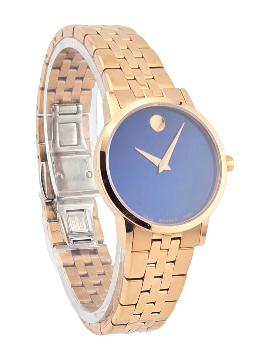 Movado Museum Classic 0607354 Blue MOP Dial Stainless Steel