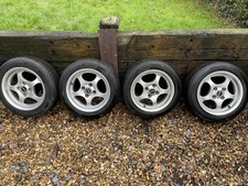 Borbet T Alloy Wheels 14 4x100 ET35 7J Mx5 VWLupo Golf Mk1 Mk2 Germany New Tyres