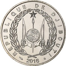 [#1027804] Djibouti, 50 Francs, 2016, Copper-nickel, MS(63)