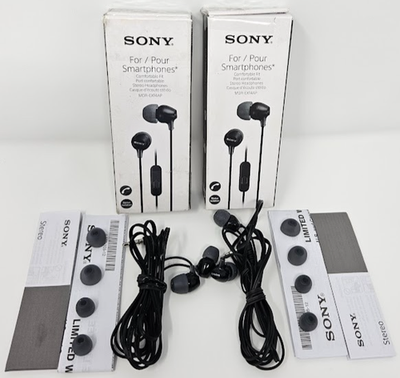 Sony MDR-EX14AP In-Ear Wired Headphones w/ Mic 3.5mm Earbuds Open