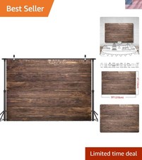 7x5ft Thin Vinyl Brown Wood Backdrop - Perfect for Photography  Events